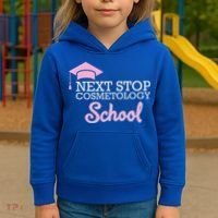 Next Stop Cosmetology School Future Cosmetologist Kids Hoodie thumb 3