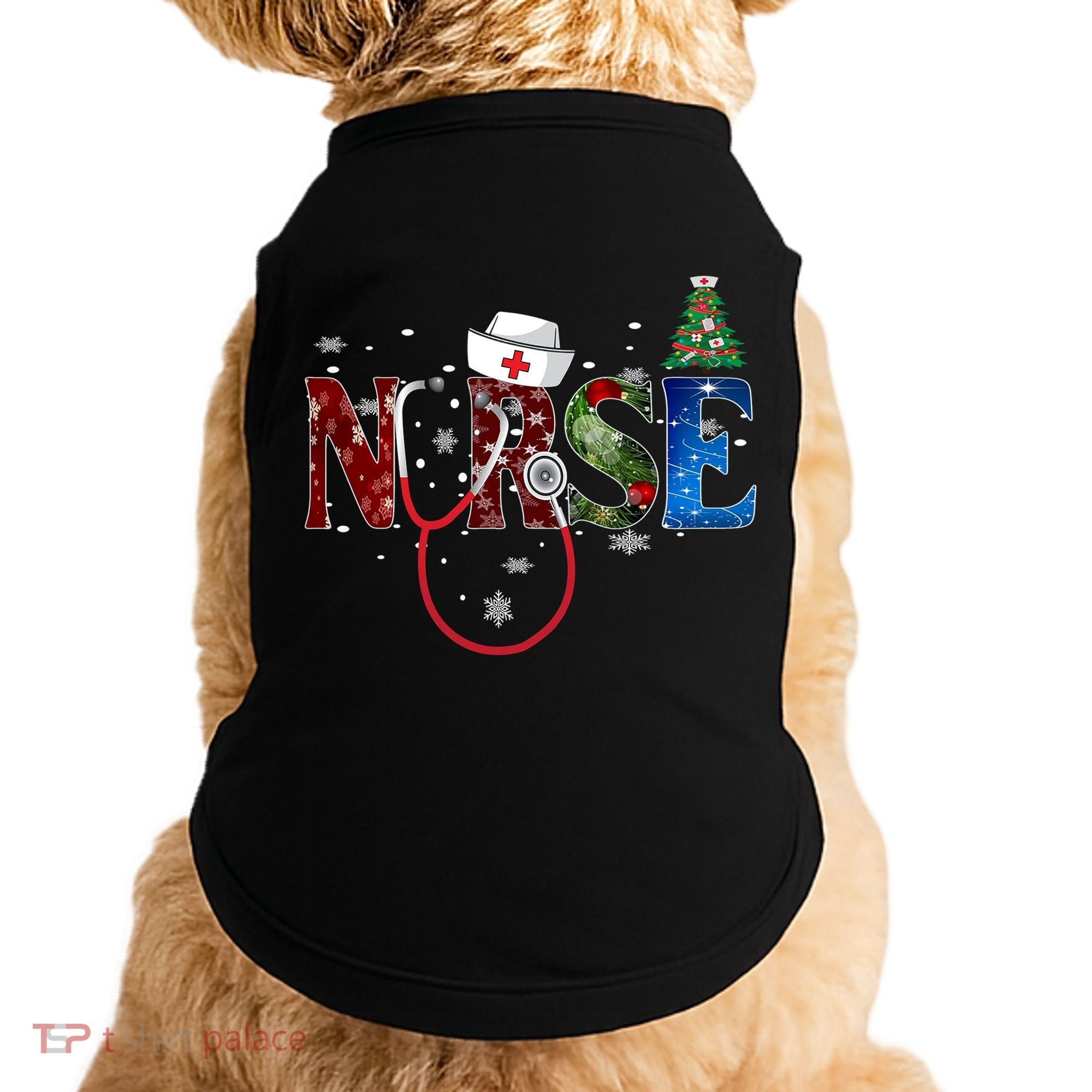 Nurse Stethoscope Christmas Tree Decor Gift Doggie Tank
