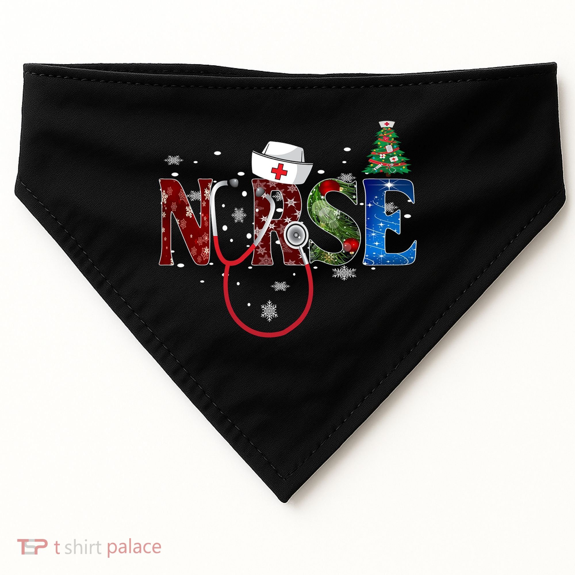 Nurse Stethoscope Christmas Tree Decor Gift USA-Made Doggie Bandana