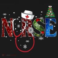 Nurse Stethoscope Christmas Tree Decor Gift USA-Made Doggie Bandana thumb 2