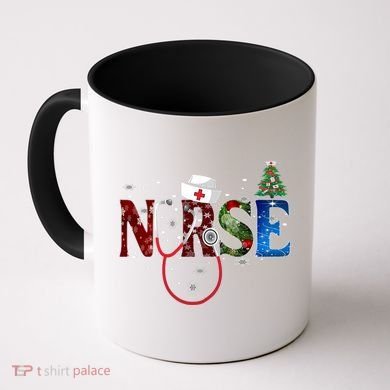 Nurse Stethoscope Christmas Tree Decor Gift Coffee Mug