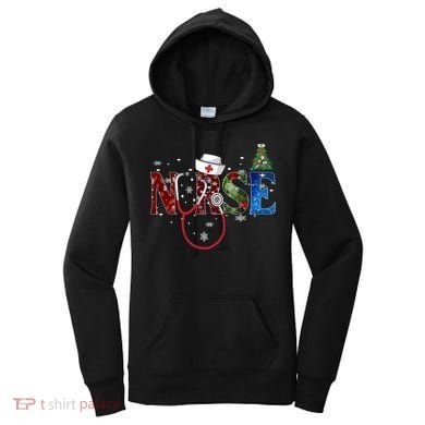 Nurse Stethoscope Christmas Tree Decor Gift Women's Hoodie