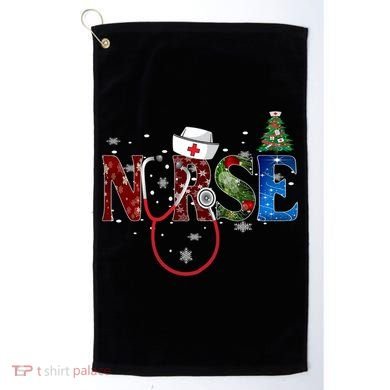 Nurse Stethoscope Christmas Tree Decor Gift Golf Towel