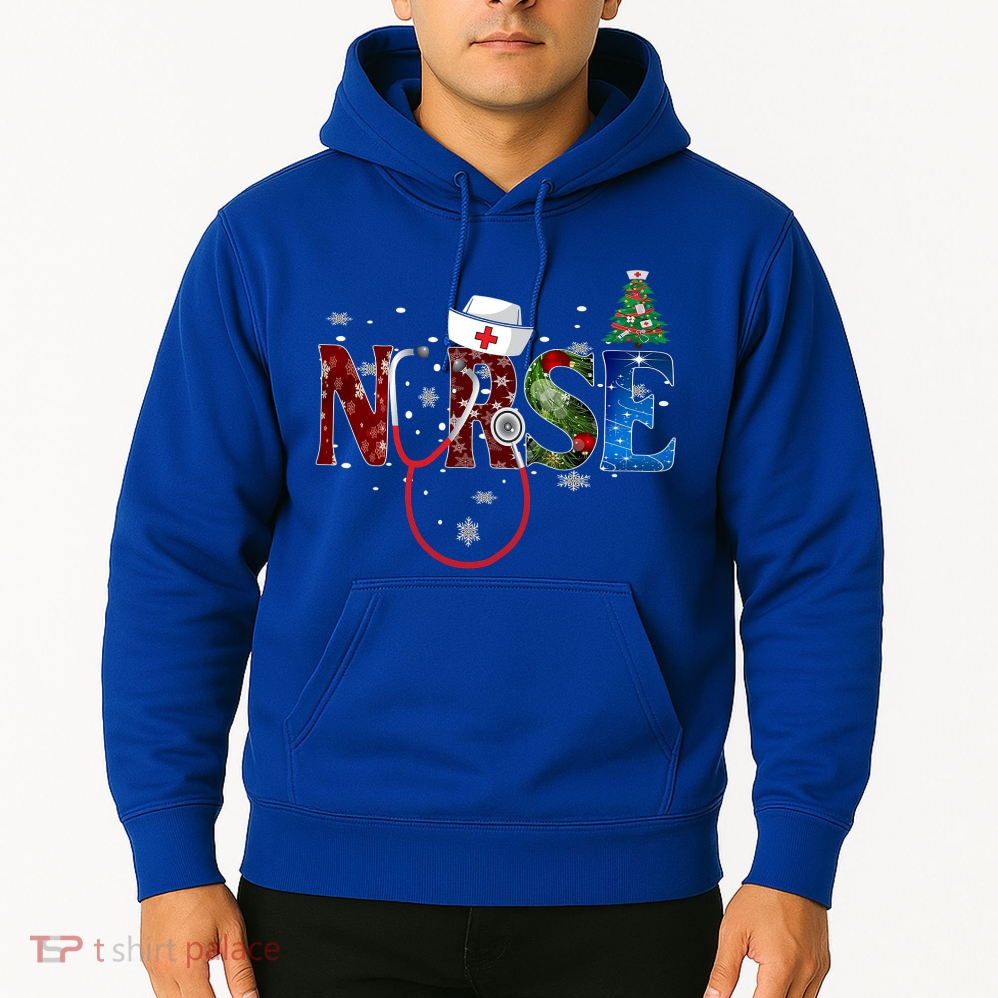 Nurse Stethoscope Christmas Tree Decor Gift Hoodie
