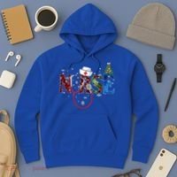 Nurse Stethoscope Christmas Tree Decor Gift Hoodie thumb 3