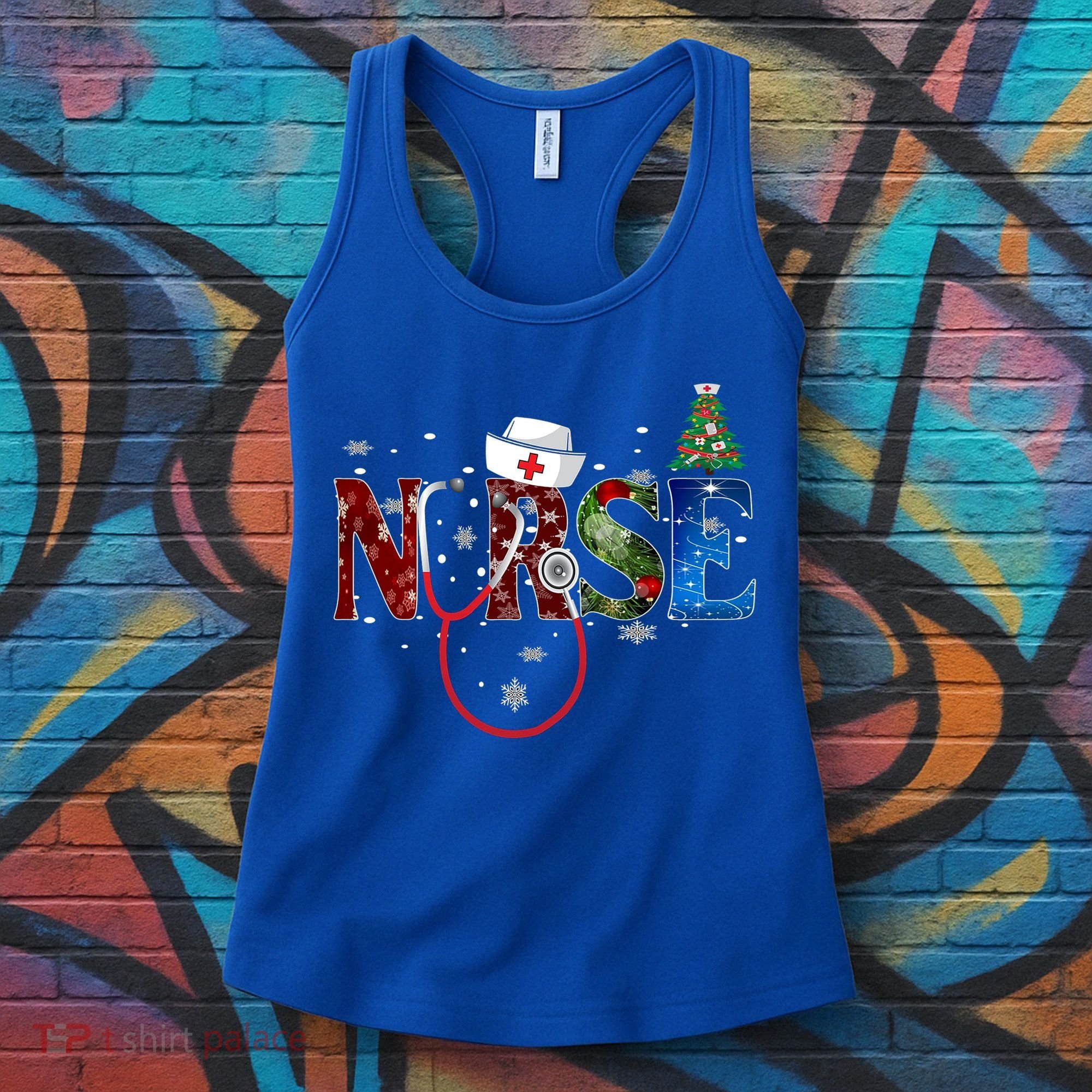 Nurse Stethoscope Christmas Tree Decor Gift Women's Tank Top