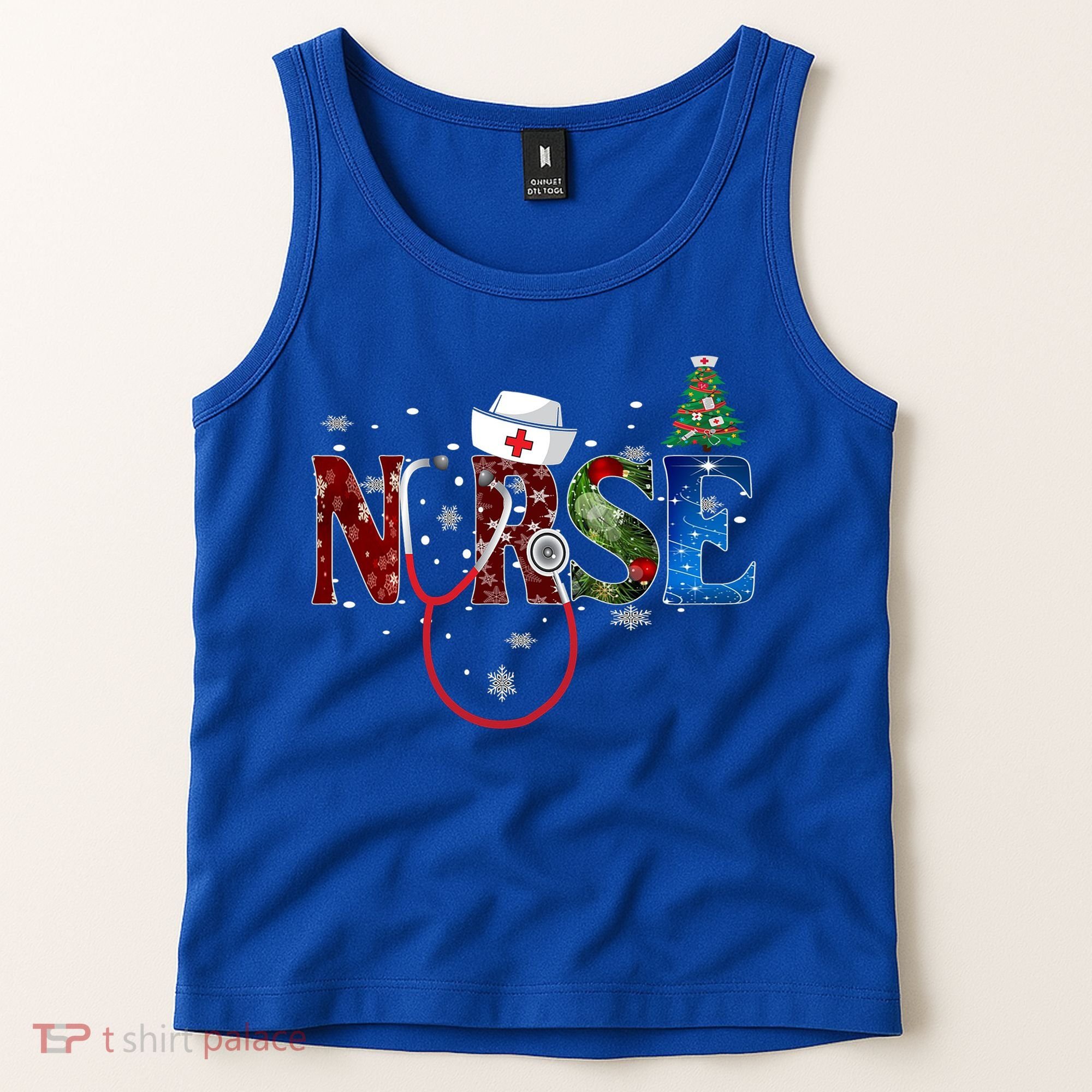 Nurse Stethoscope Christmas Tree Decor Gift Tank Top