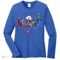Nurse Stethoscope Christmas Tree Decor Gift Women's Long Sleeve Shirt thumb 0