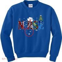 Nurse Stethoscope Christmas Tree Decor Gift Kids Sweatshirt thumb 0