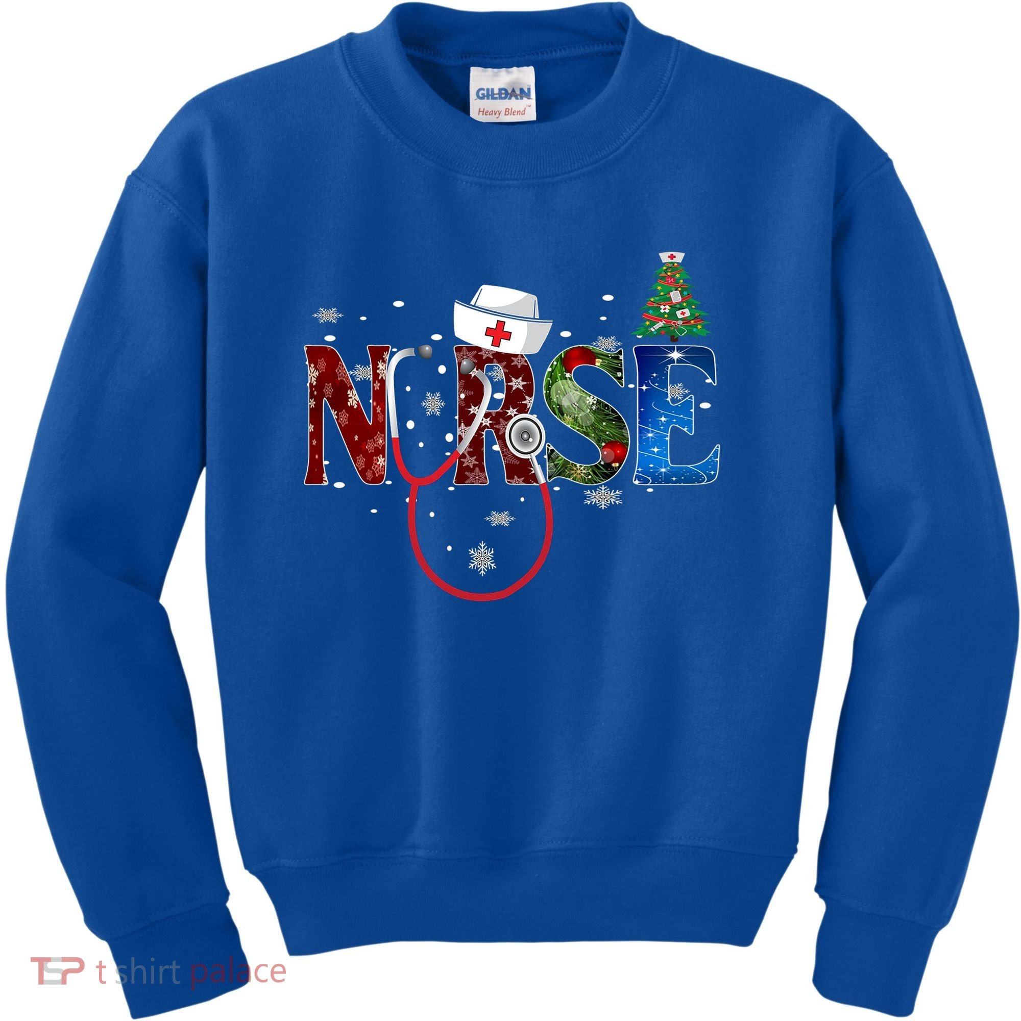 Nurse Stethoscope Christmas Tree Decor Gift Kids Sweatshirt