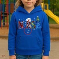 Nurse Stethoscope Christmas Tree Decor Gift Kids Hoodie thumb 3