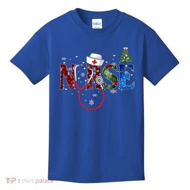 Nurse Stethoscope Christmas Tree Decor Gift Kids T-Shirt