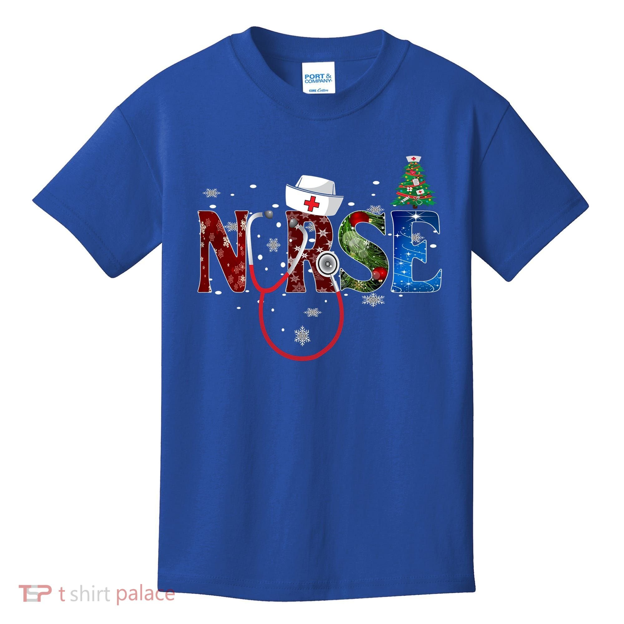Nurse Stethoscope Christmas Tree Decor Gift Kids T-Shirt