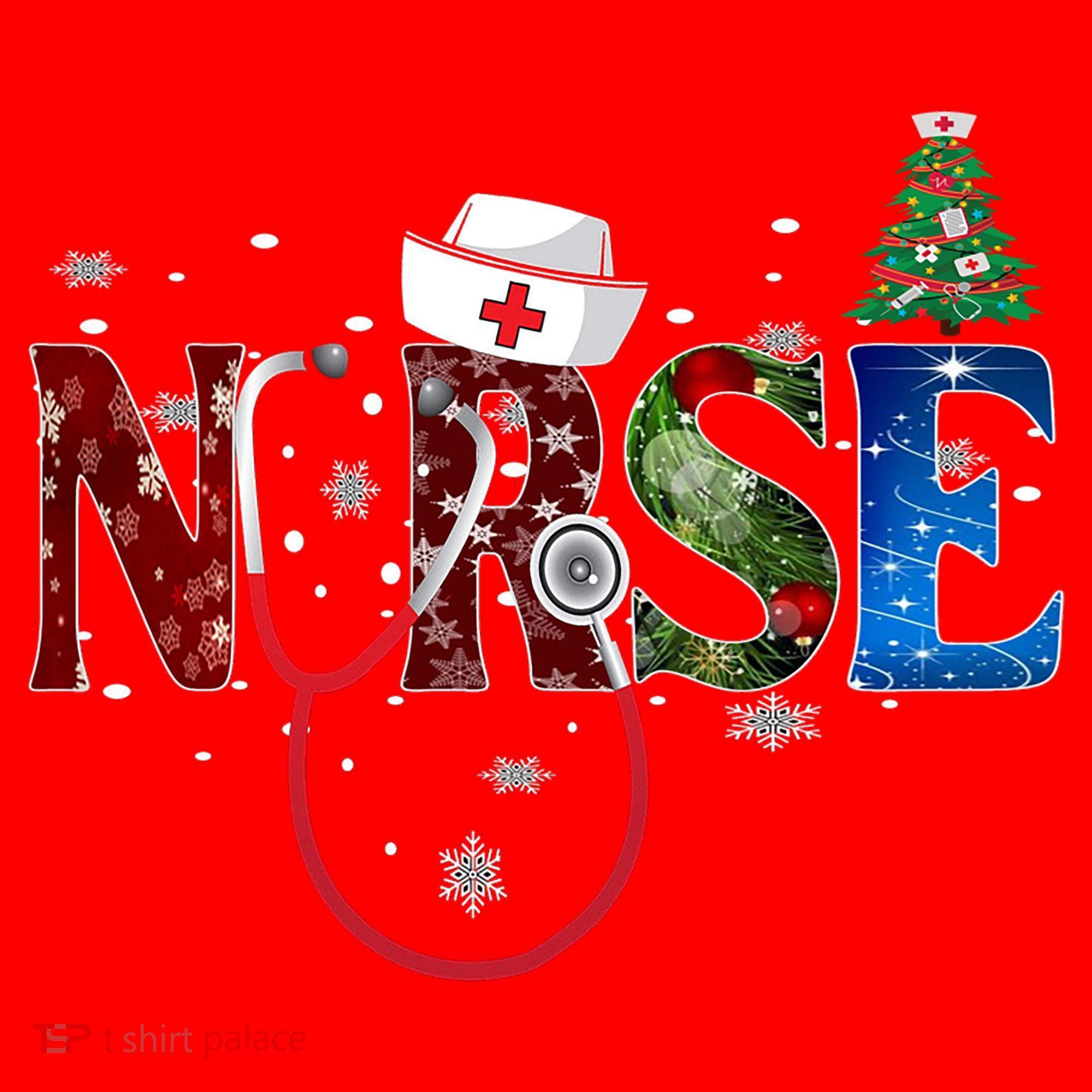 Nurse Stethoscope Christmas Tree Decor Gift Santa Hat