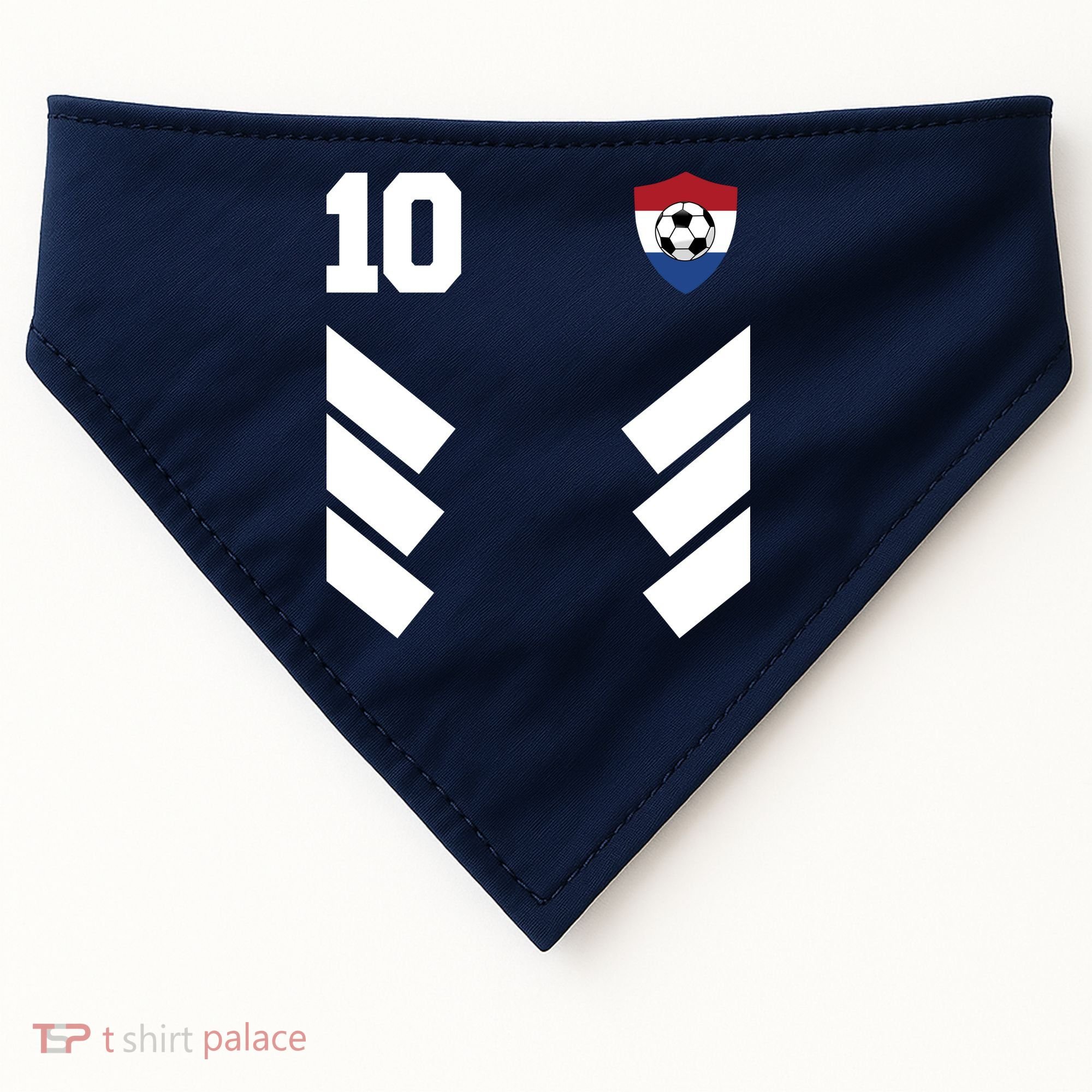 Netherlands Soccer Dutch Football 10 USA-Made Doggie Bandana