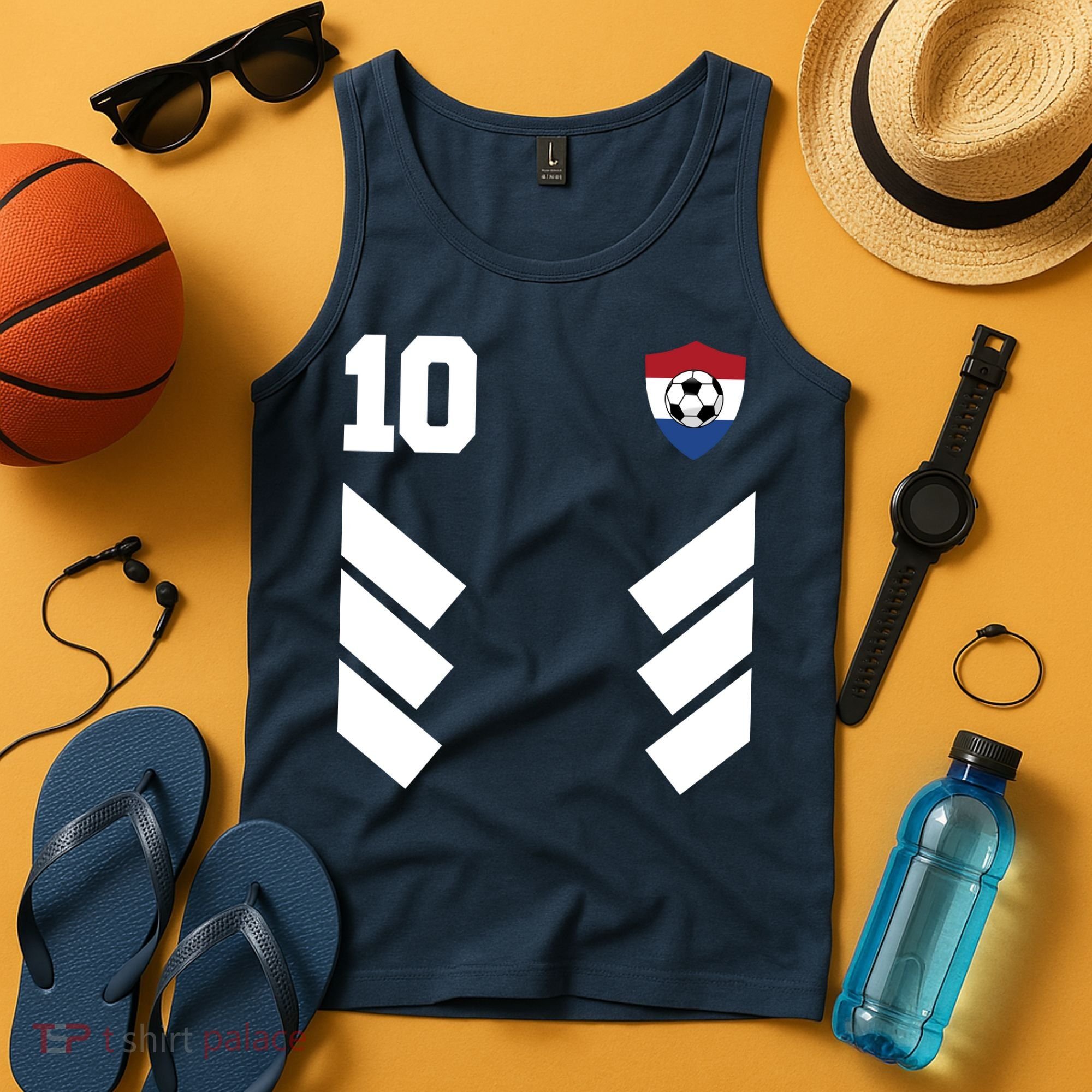 Netherlands Soccer Dutch Football 10 Tank Top