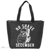 No Shave December Santa Claus Funny Holiday Tote Bag thumb 0