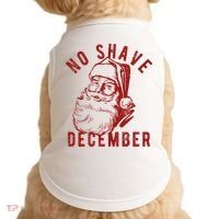 No Shave December Santa Claus Funny Holiday Doggie Tank thumb 0