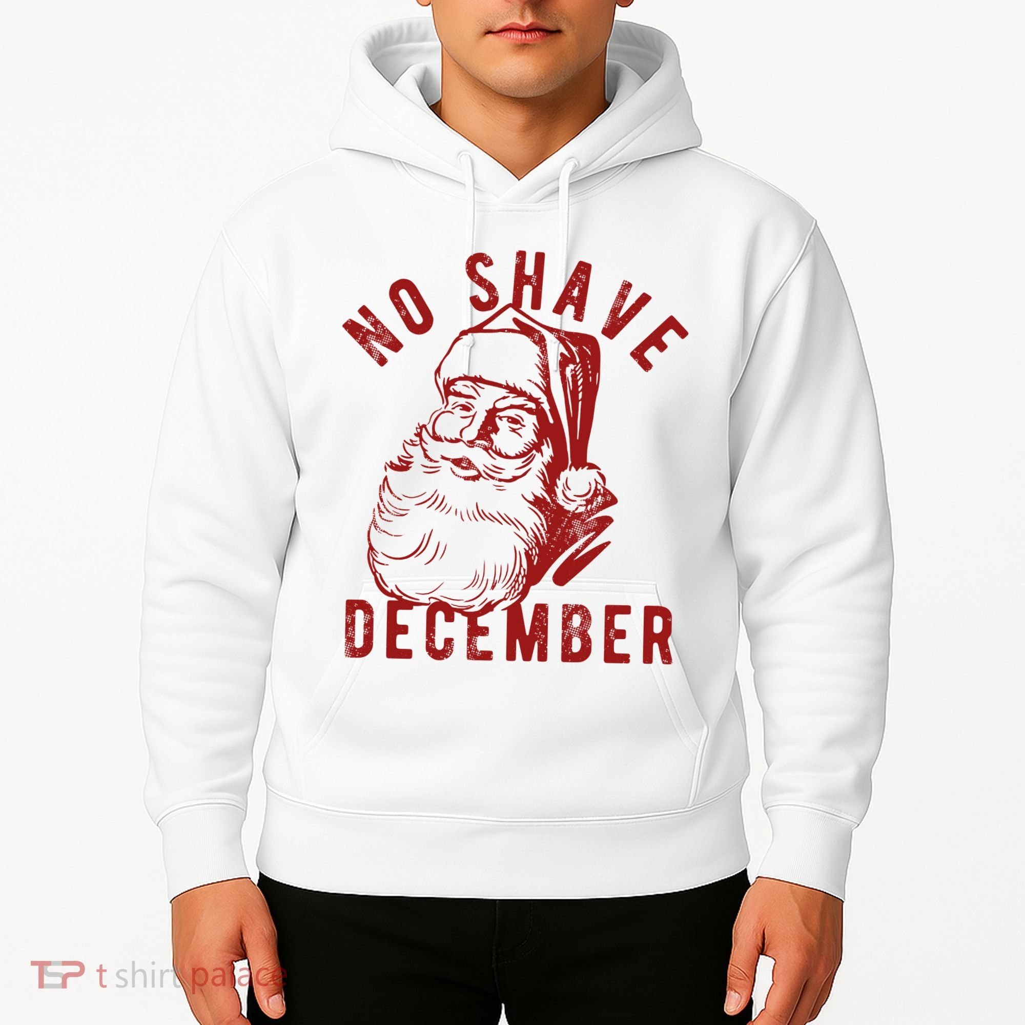 No Shave December Santa Claus Funny Holiday Hoodie