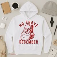 No Shave December Santa Claus Funny Holiday Hoodie thumb 3