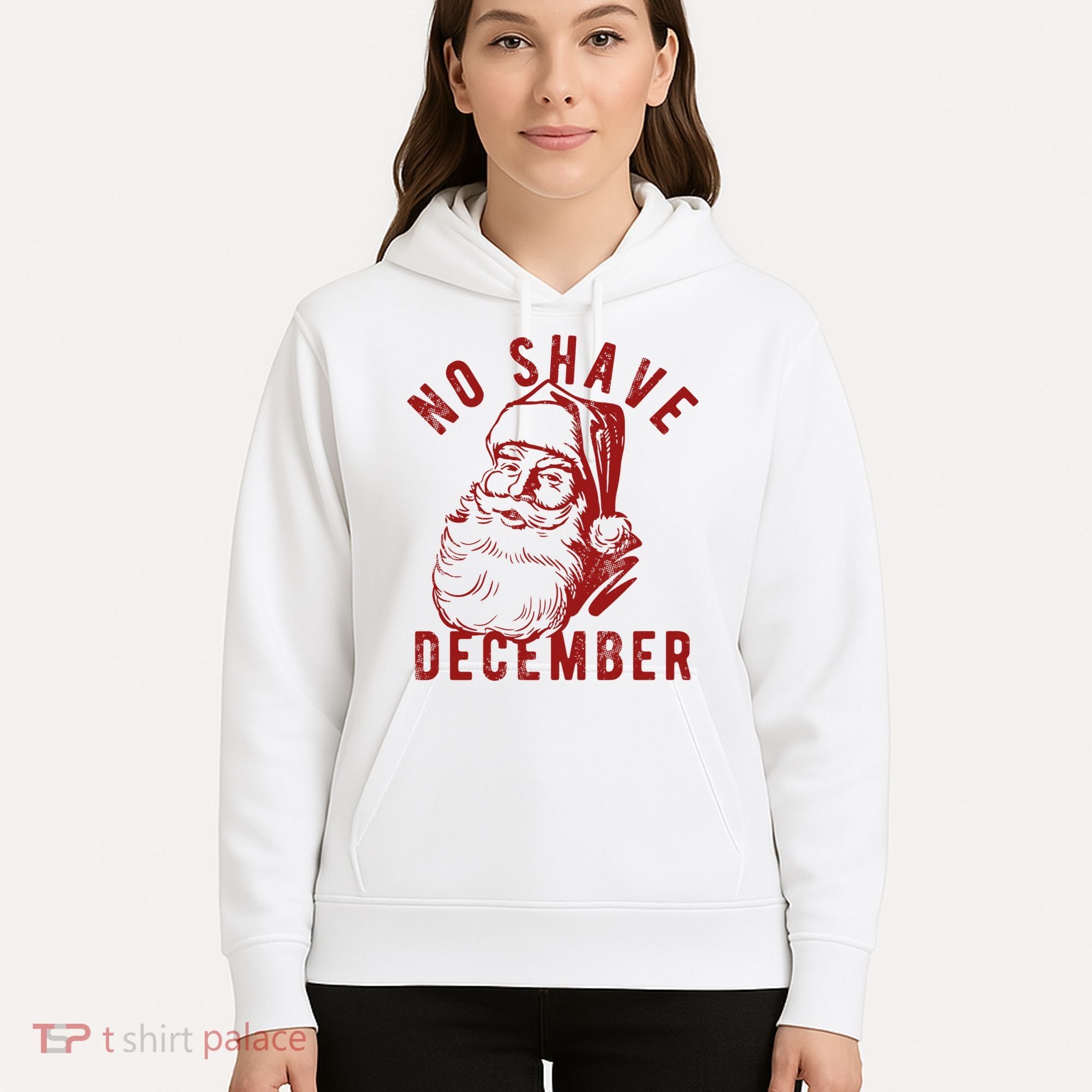 No Shave December Santa Claus Funny Holiday Hoodie