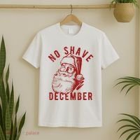 No Shave December Santa Claus Funny Holiday T-Shirt thumb 2