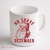 No Shave December Santa Claus Funny Holiday Coffee Mug thumb 1