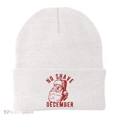 No Shave December Santa Claus Funny Holiday Beanie