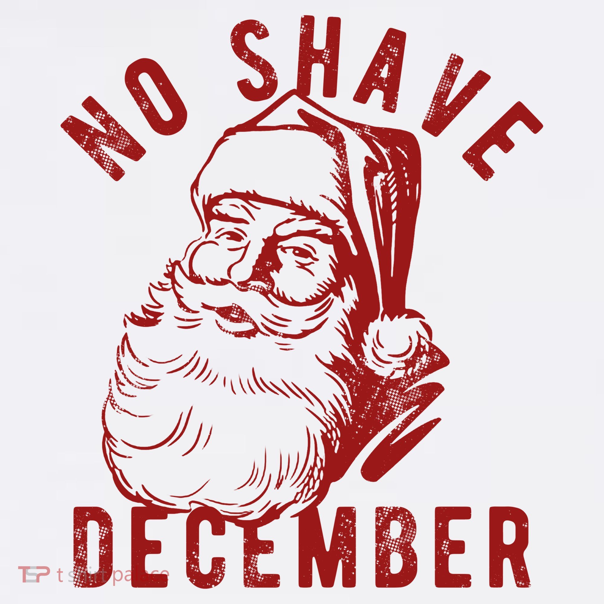 No Shave December Santa Claus Funny Holiday Mousepad