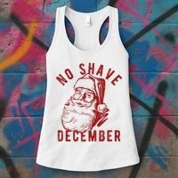 No Shave December Santa Claus Funny Holiday Women's Tank Top thumb 3