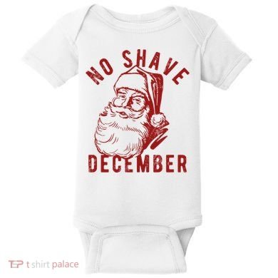 No Shave December Santa Claus Funny Holiday Baby Bodysuit