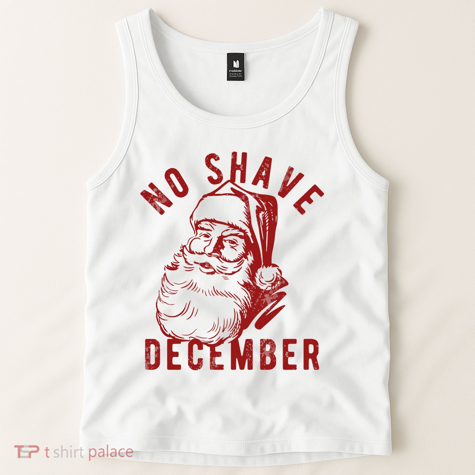 No Shave December Santa Claus Funny Holiday Tank Top