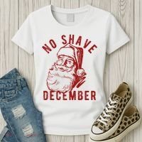 No Shave December Santa Claus Funny Holiday Women's T-Shirt thumb 3