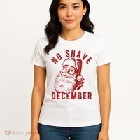 No Shave December Santa Claus Funny Holiday Women's T-Shirt thumb 4