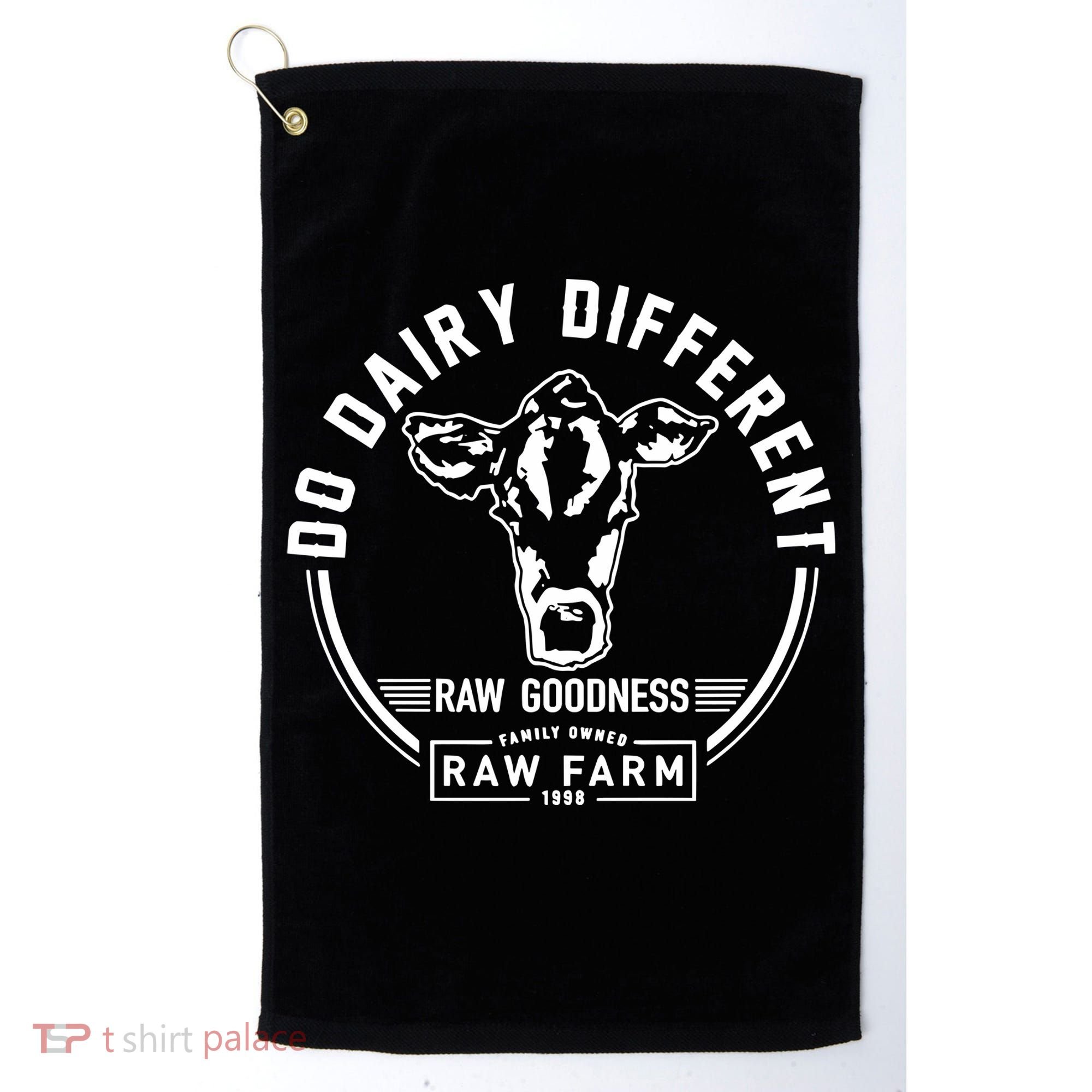Nicole Shanahan Do Dairy Different Raw Goodness Raw Farm Golf Towel