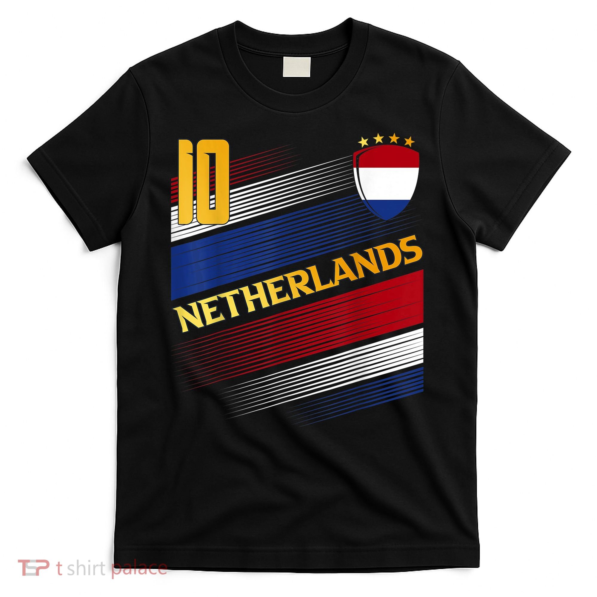 Netherlands Soccer Dutch Flag Football Retro 10 Jersey T-Shirt
