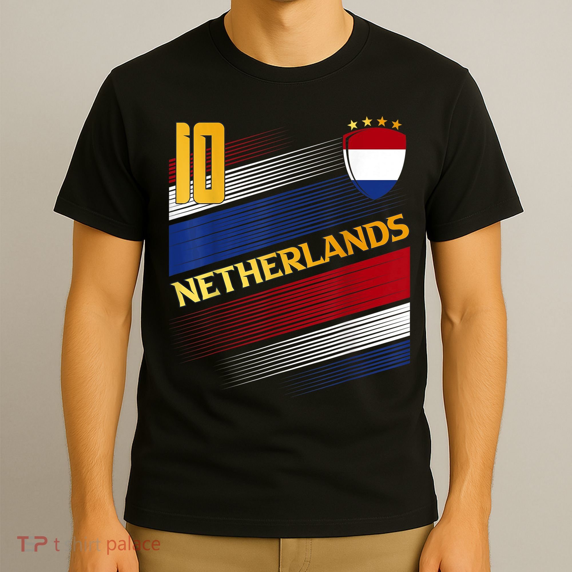 Netherlands Soccer Dutch Flag Football Retro 10 Jersey T-Shirt