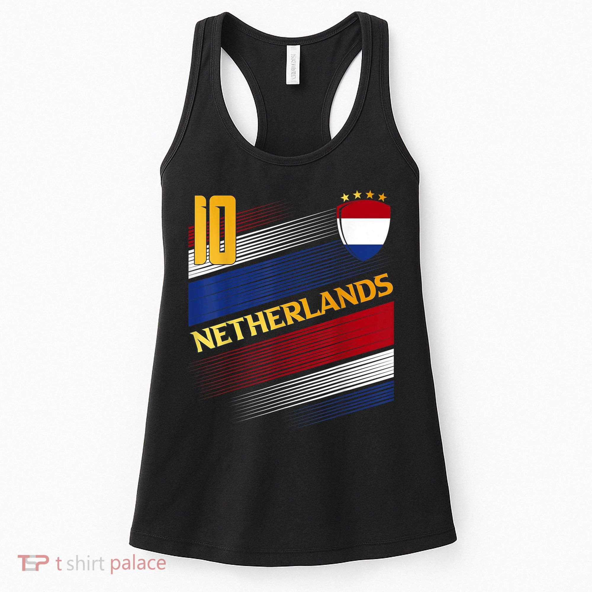 Netherlands Soccer Dutch Flag Football Retro 10 Jersey Women's Tank Top