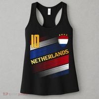Netherlands Soccer Dutch Flag Football Retro 10 Jersey Women's Tank Top thumb 3