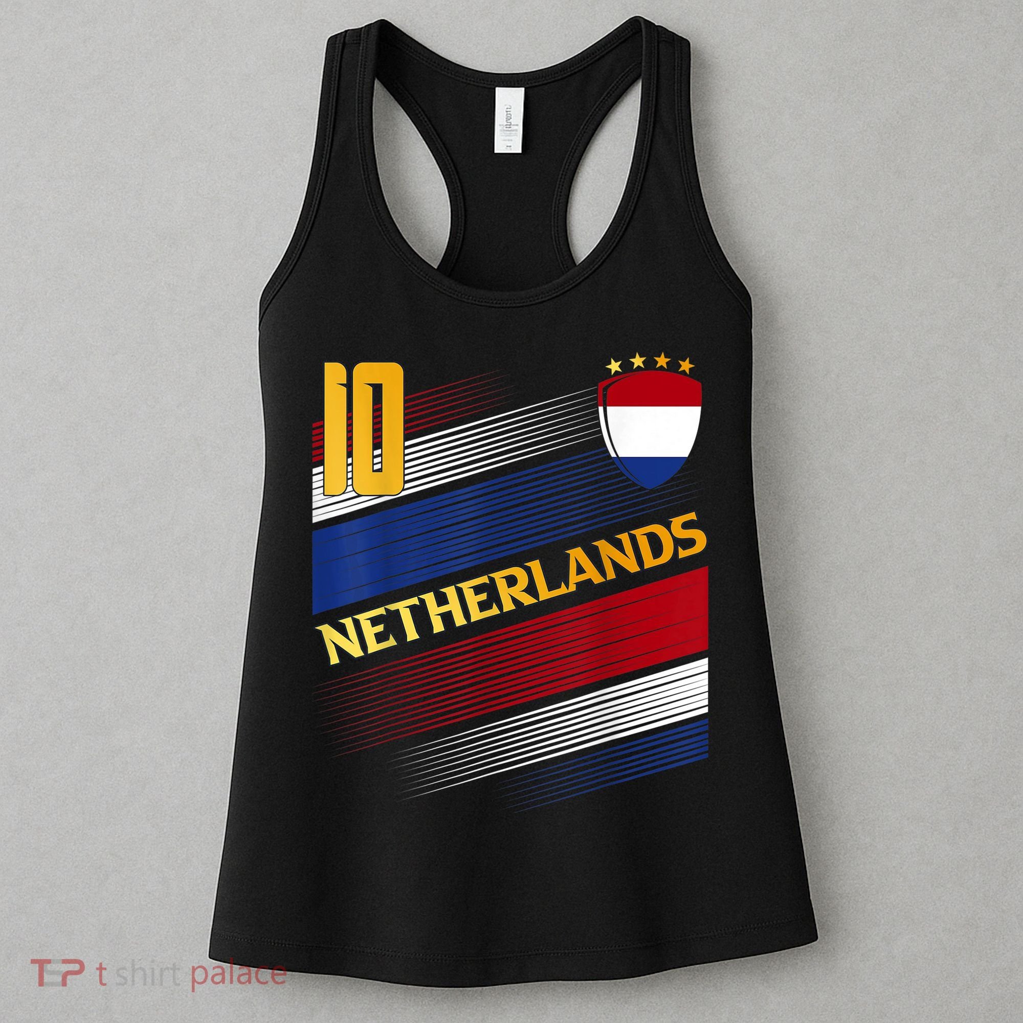 Netherlands Soccer Dutch Flag Football Retro 10 Jersey Women's Tank Top