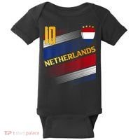 Netherlands Soccer Dutch Flag Football Retro 10 Jersey Baby Bodysuit thumb 0