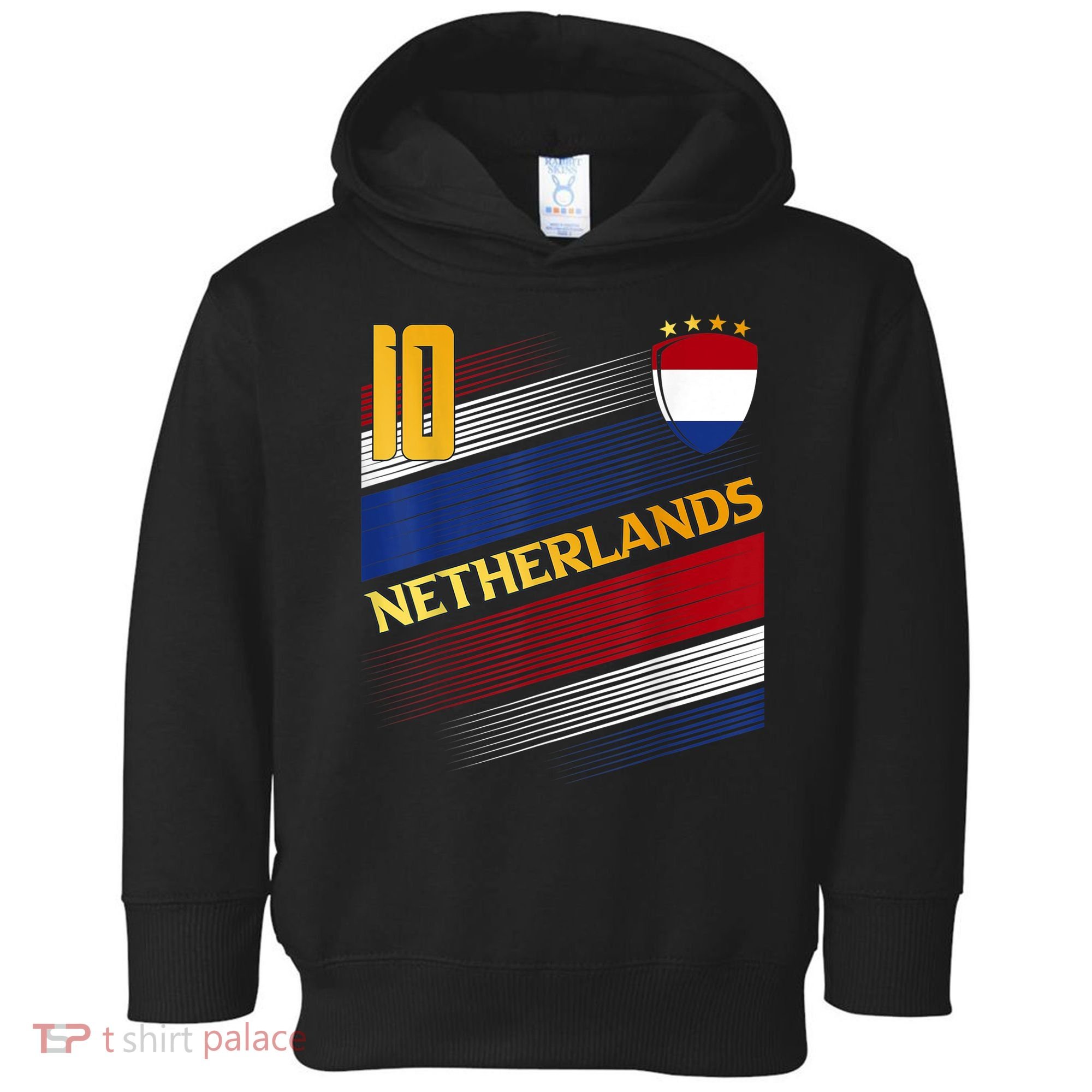 Netherlands Soccer Dutch Flag Football Retro 10 Jersey Toddler Hoodie