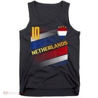 Netherlands Soccer Dutch Flag Football Retro 10 Jersey Tank Top thumb 0