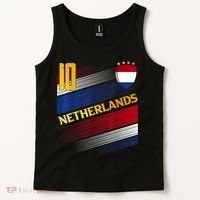 Netherlands Soccer Dutch Flag Football Retro 10 Jersey Tank Top thumb 2