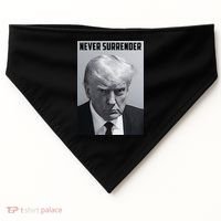 Never Surrender Donald Trump Mugshot USA-Made Doggie Bandana thumb 0