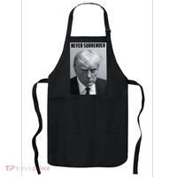 Never Surrender Donald Trump Mugshot Apron thumb 0