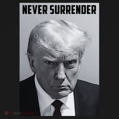 Never Surrender Donald Trump Mugshot Pom Pom 12in Knit Beanie