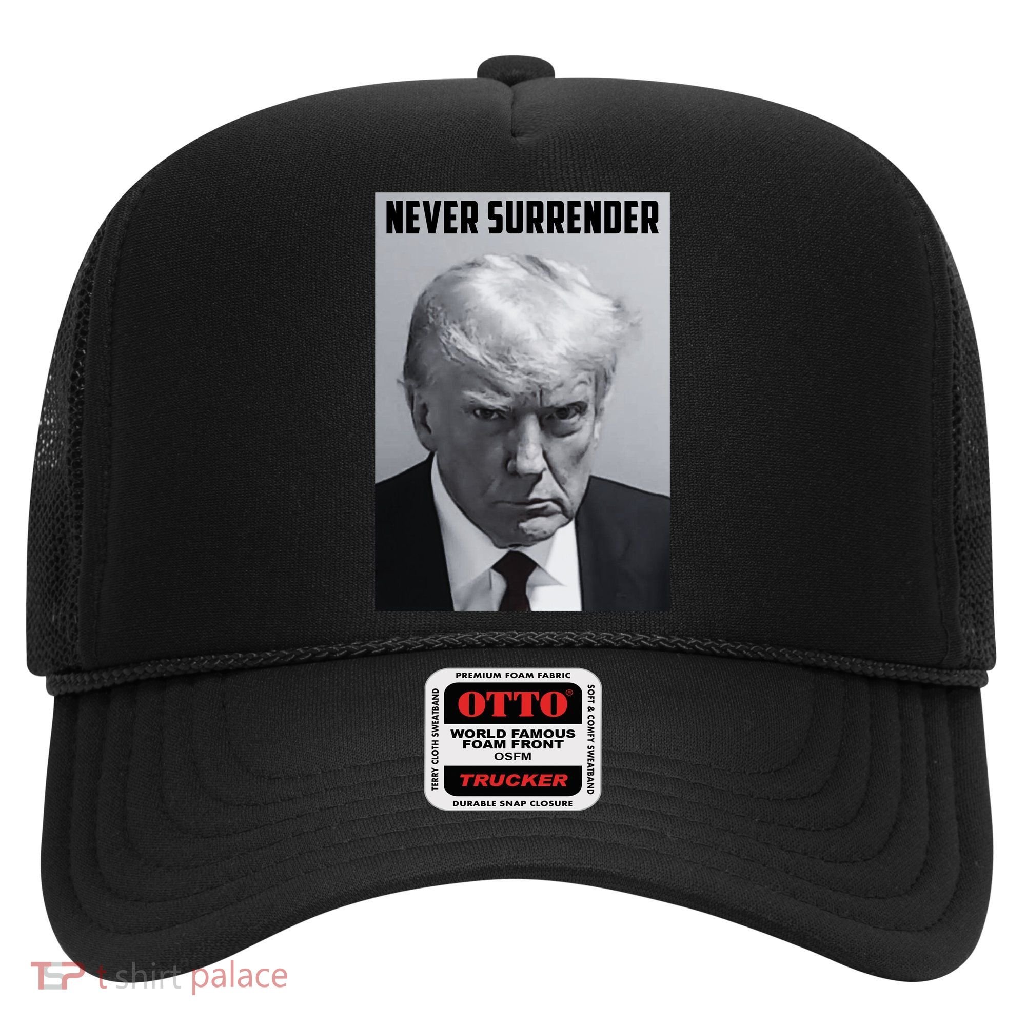 Never Surrender Donald Trump Mugshot Hat