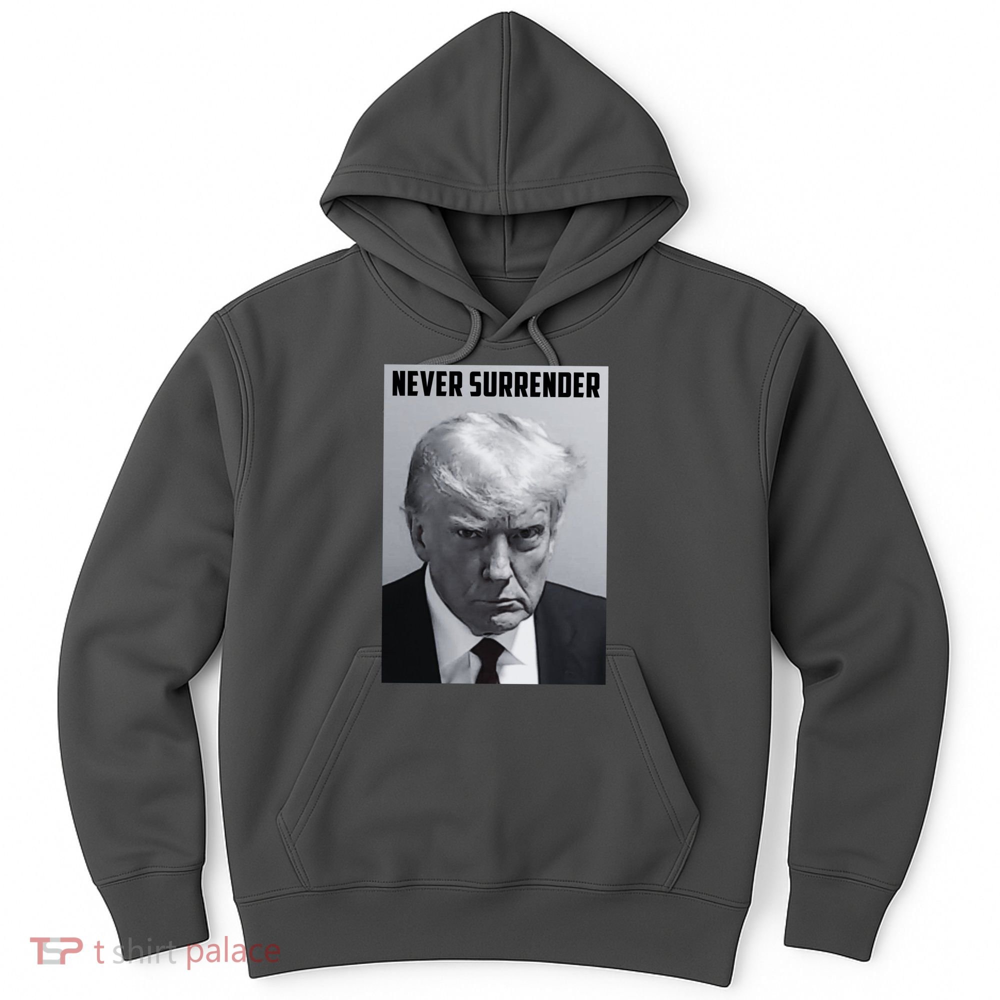 Never Surrender Donald Trump Mugshot Hoodie