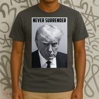 Never Surrender Donald Trump Mugshot T-Shirt thumb 3